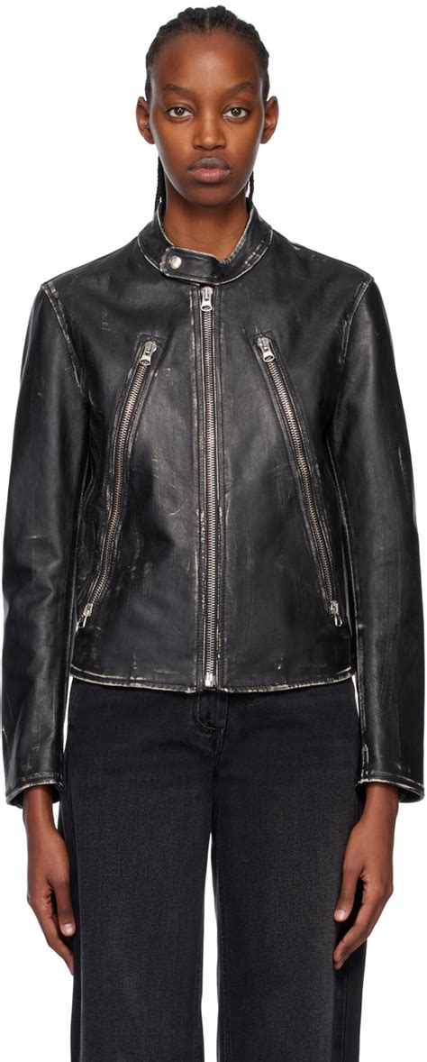 maison margiela leather jacket